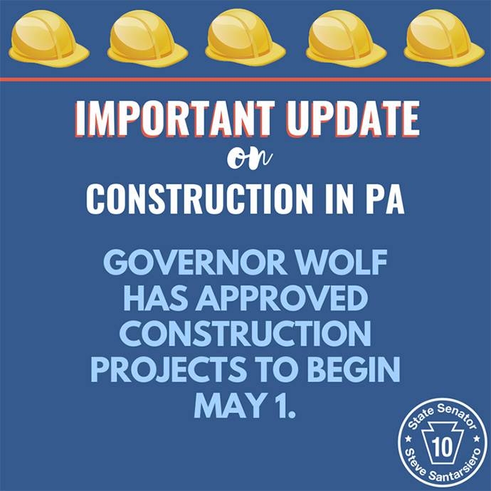 Construction to Resume Starting May 1st 