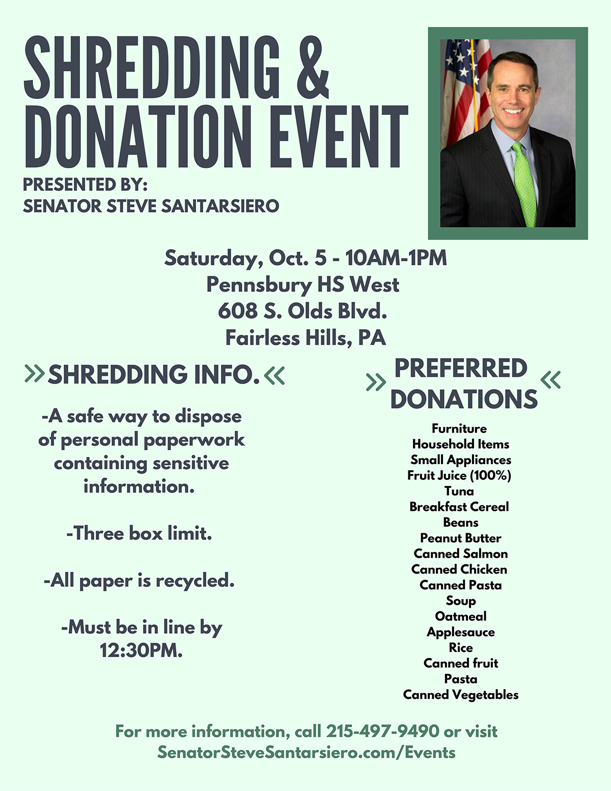 Shredding & Donation Event - October 5, 2019