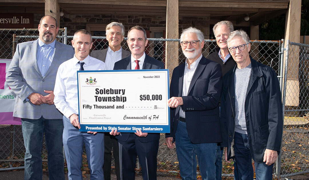 Senator Santarsiero Secures $50,000 to Assist Solebury Township with Carversville Flood Control