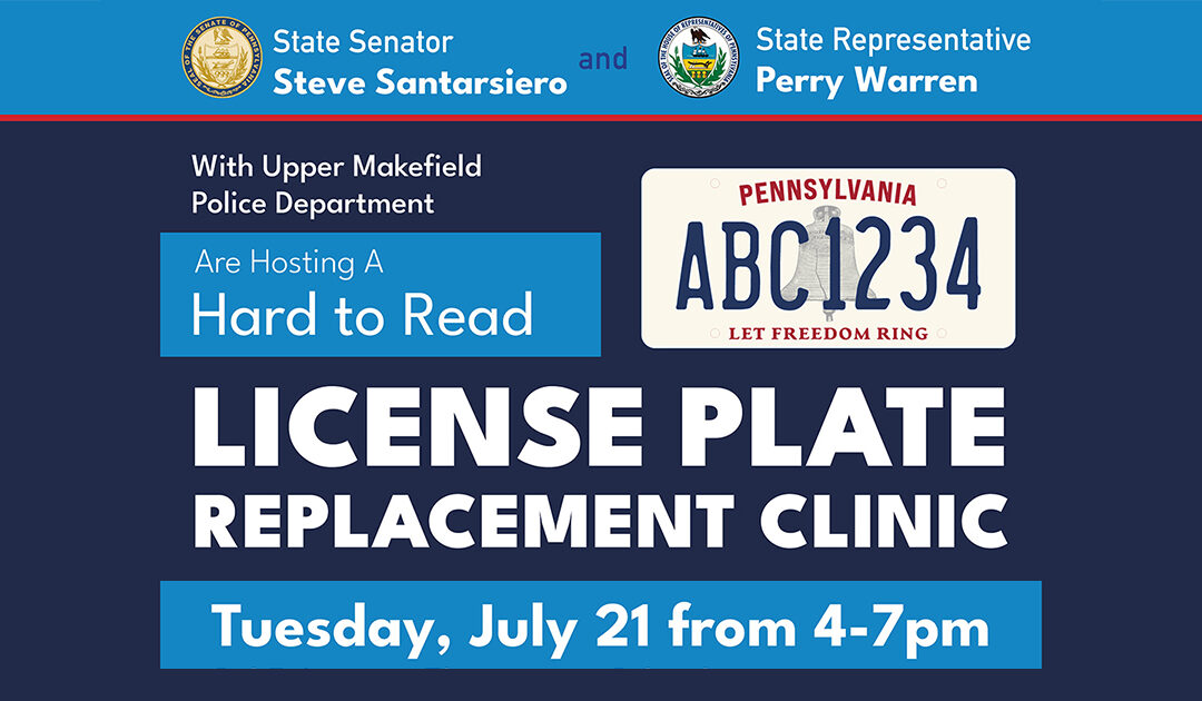 Hard to Read License Plate Replacement Clinic - July 21, 2026